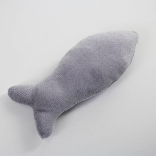 Лежанка с рыбкой, 45х35х11 см, серая - Пушистое счастье фото 4