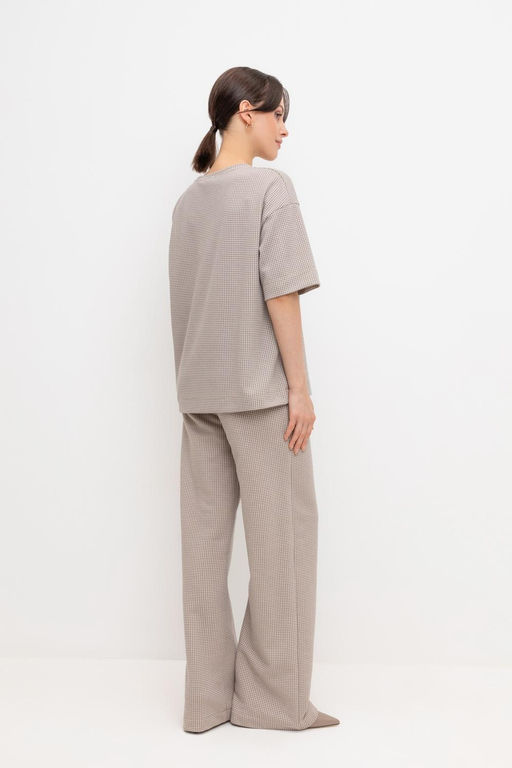 ЕВТ 3265/светлый беж,гусиная лапка фуфайка жен