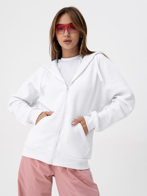 Толстовка футер 3х нитка с начесом .арт.286-21,белая - Binita фото 2