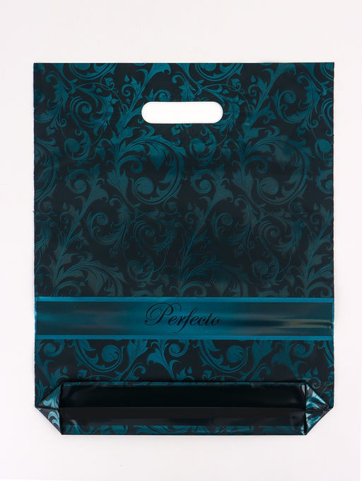 Цена за 25 шт. Пакет «Перфекто Ультрамарин», полиэтиленовый с вырубной ручкой, 90 мкм, 30×37 см