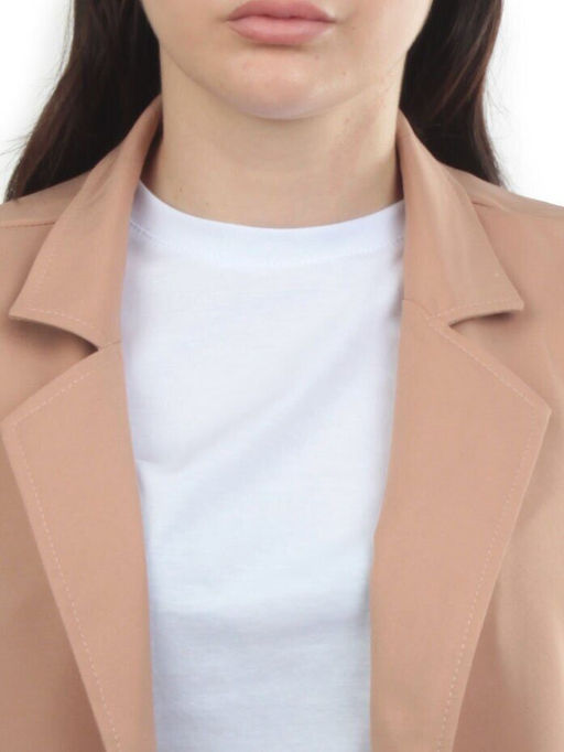 S2623 BEIGE Жилет женский классический удлиненный (95% полиэстер,5% спандекс)