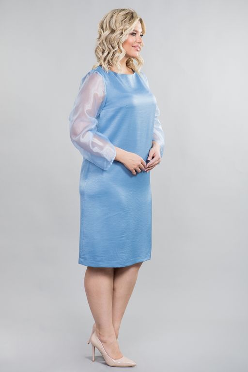 Платье 1098 голубой - Novita фото 3