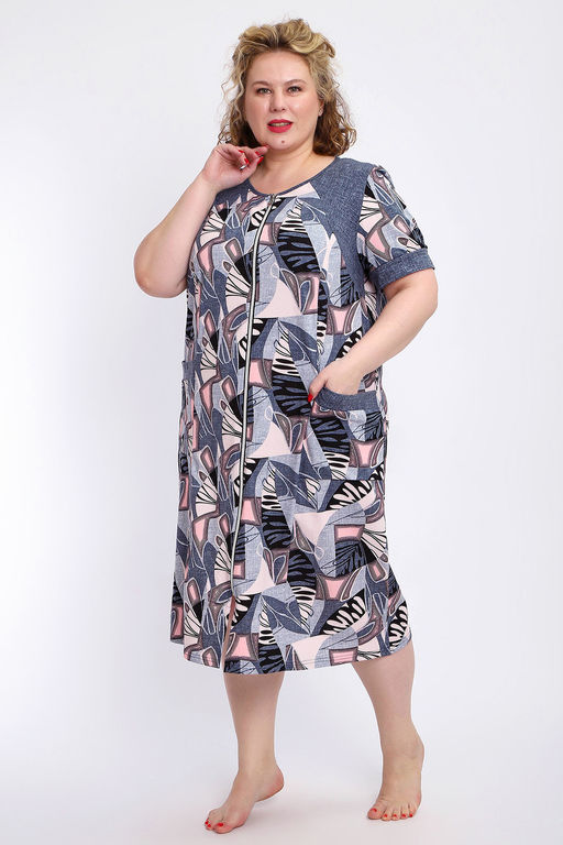 Халат 004 домашний на молнии