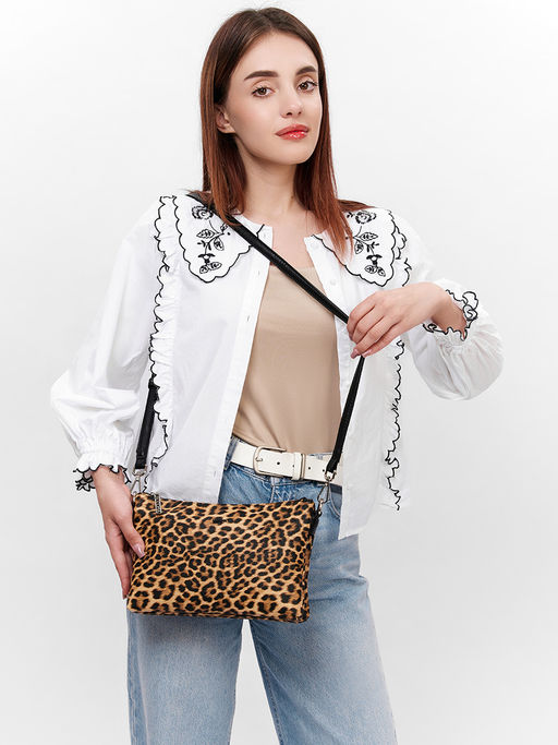 LACCOMA сумка Луиза-леопард рыжий эко кожа хлопок  фото 3