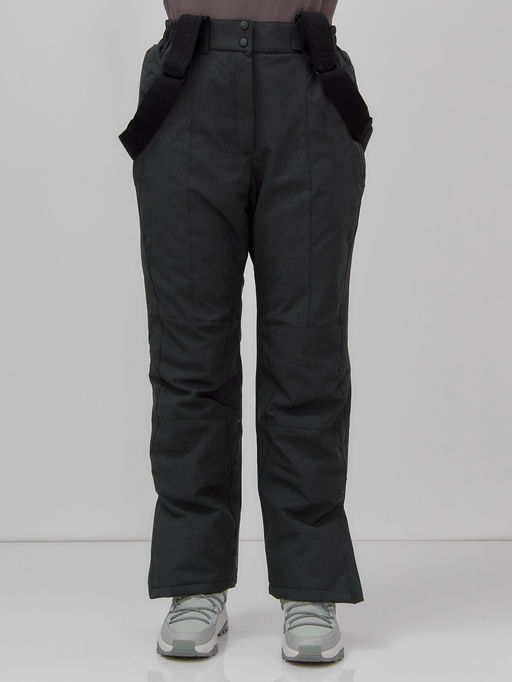 Брюки горнолыжные женские утепленные черного цвета 2111Ch