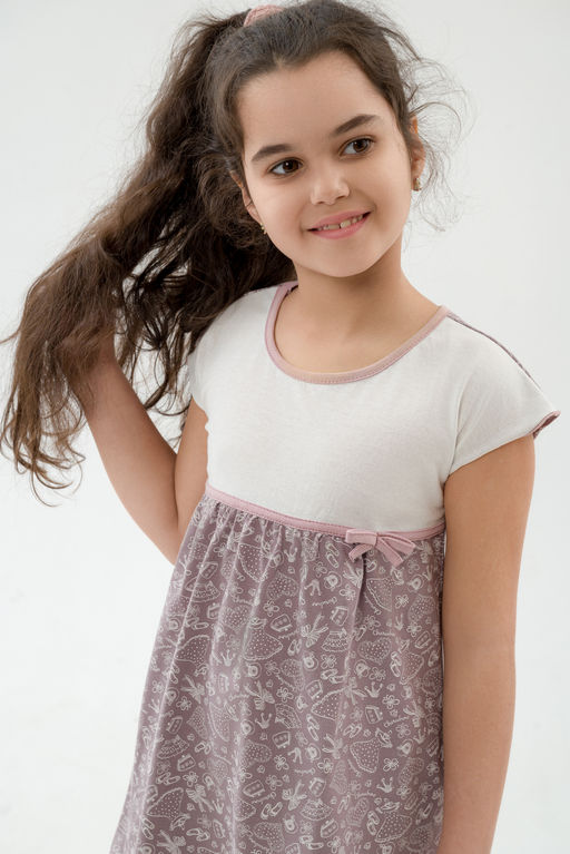 Ночная сорочка детская из кулирки Ярославна бабочка - Амадэль фото 7