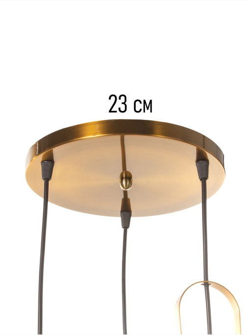 Светильник потолочный BayerLux Paula, 3×40 Вт, Е27, медь, 41×41×25 см