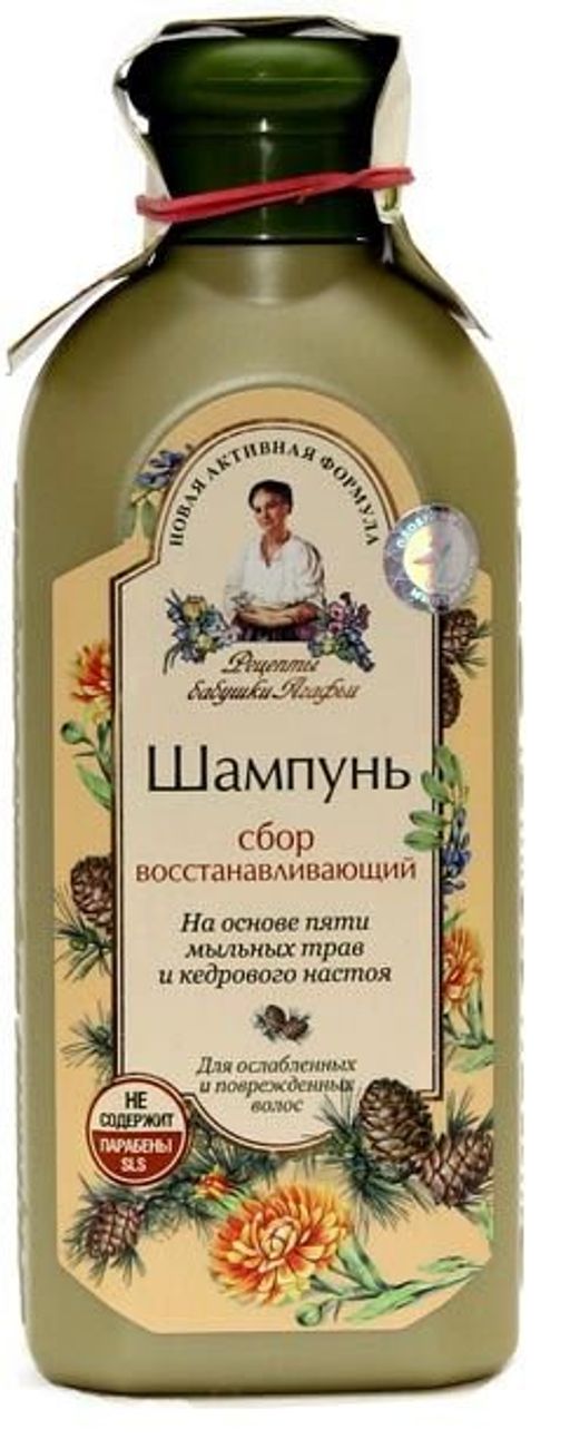П.Р. Рецепты бабушки Агафьи Шампунь Восст.д/поврежд.волос 350мл светл.бут.