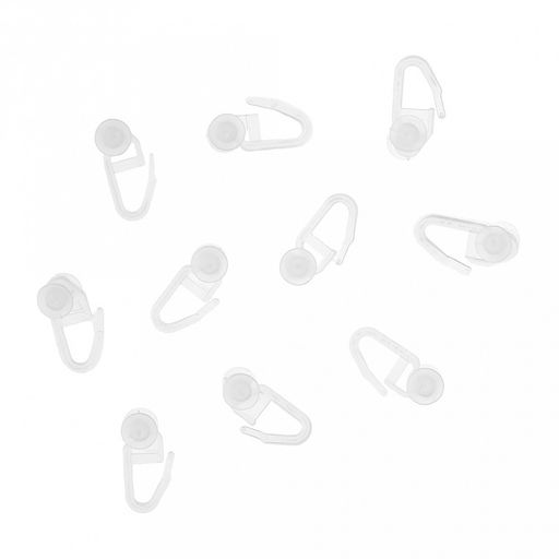 Крючки для штор роликовые 3х1,2см, ролик д1см, с замком, большие, пластик, набор 100шт (Россия) - Домашняя мода фото 2