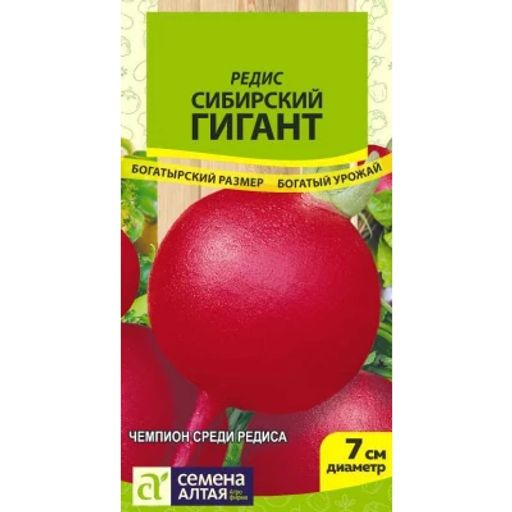 Редис Сибирский Гигант/Сем Алт/цп 2 гр. СЕРИЯ СИБИРСКИЕ ГИГАНТЫ! (2027 / 3778)
