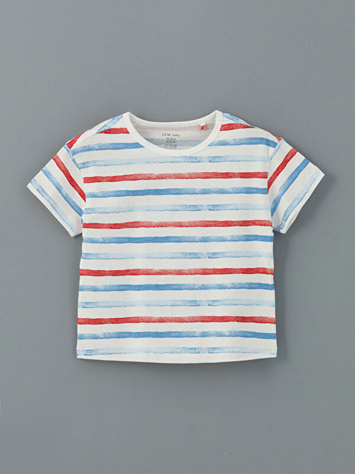 Beli Lastikli ?izgili Erkek Bebek Pijama ?st