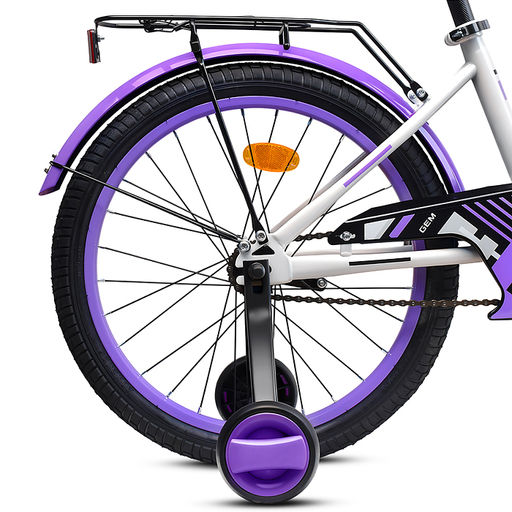 Велосипед 20" Rocket Gem, цвет белый/фиолетовый