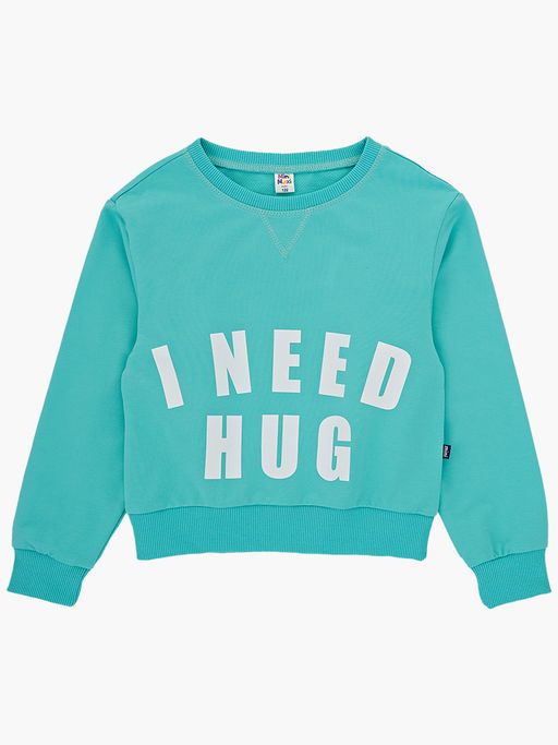 Толстовка для девочки с принтом UD 7477 бирюза - Mini maxi фото 4
