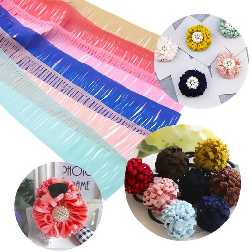 Лента шифоновая 5 см*1,4 м (5 шт) SF-5850, темно-сиреневый №16 - No name фото 2