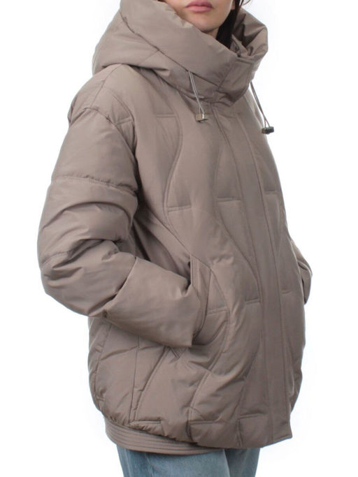 8887 DK. BEIGE Куртка зимняя женская (холлофайбер 200 гр.)