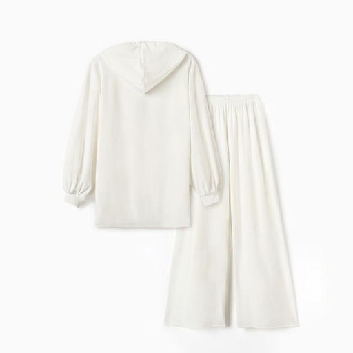 Костюм женский (толстовка, брюки) KAFTAN Plushy, размер 44-46, белый