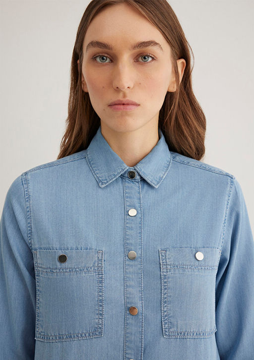 Betty Gold Ac?k Mavi Jean Gomlek  фото 5