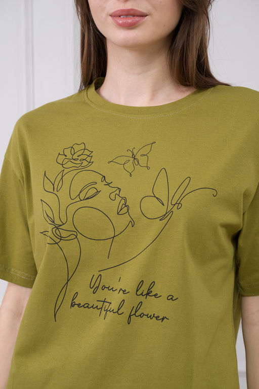 Пижама женская из кулирки Дива хаки - Амадэль фото 10