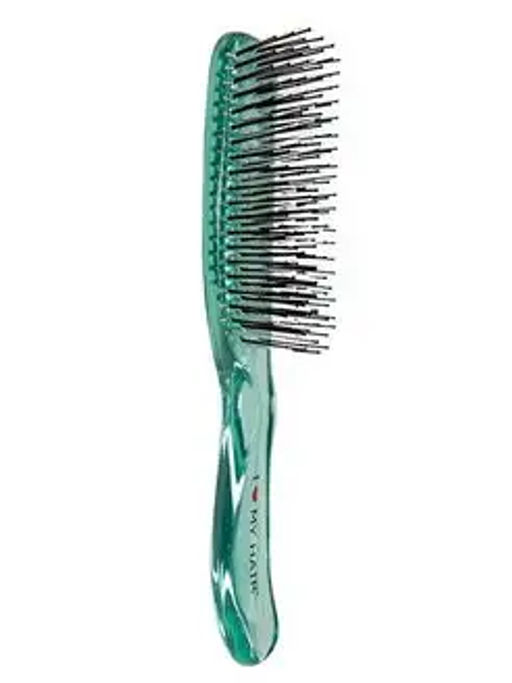ILMH Русалочка 1801M зеленая прозрачная Щетка для бережного распутывания волос, 21 см - I love my hair фото 4
