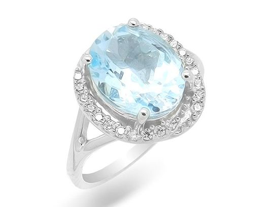 Кольцо из серебра топаз, Оазис