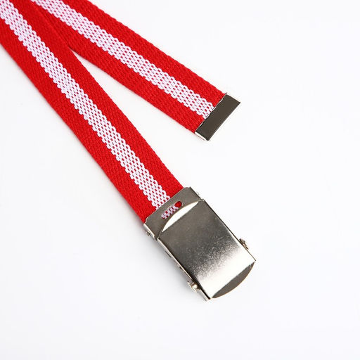 Ремень детский, ширина 3 см, пряжка зажим, цвет красный/белый - Simaland фото 2