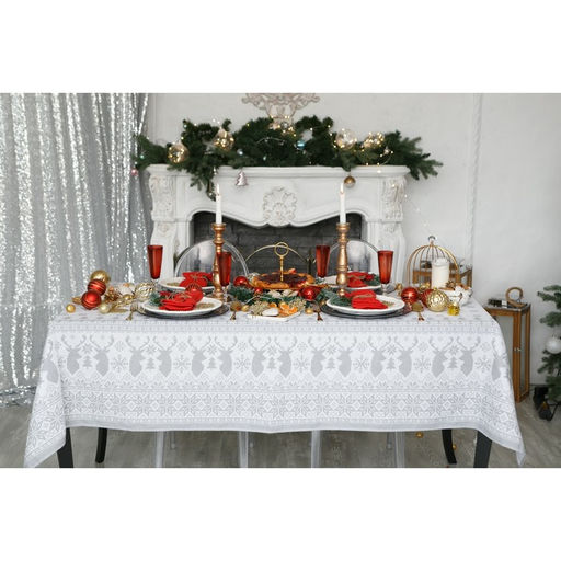 Скатерть Рождественские Елочки 110х146 см, 100% хлопок, 164 г/м2 - Доляна фото 11