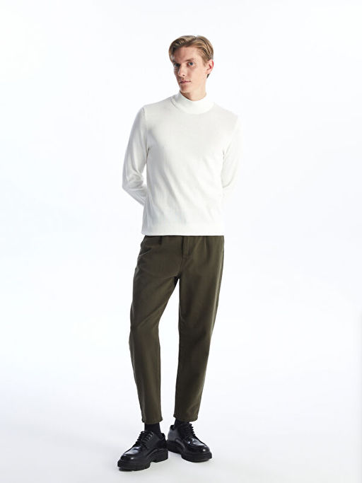 Yar?m Bal?k?? Yaka Erkek Triko Kazak