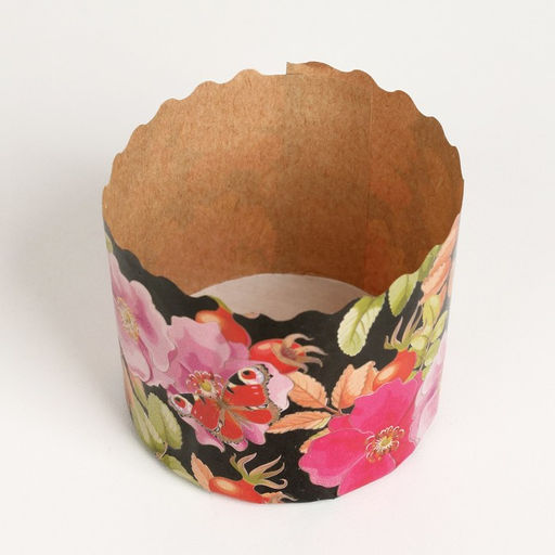 Формы для выпечки кулича бумажные Деко-про «Узоры», набор 9 видов по 1 штуке, одноразовые, разноцветные