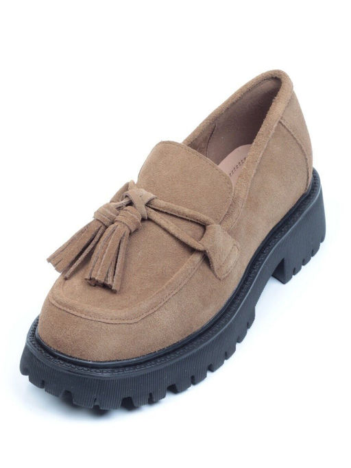 5929-5 BROWN Лоферы женские - No name фото 5