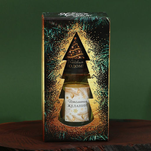 Набор свечей ароматических «Новогоднего исполнения желаний», ваниль, 9.4×17.8×5.4 см