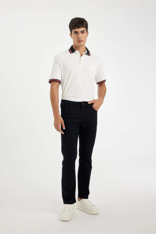 New Regular Fit K?sa Kollu Polo Tisort - Defacto фото 3