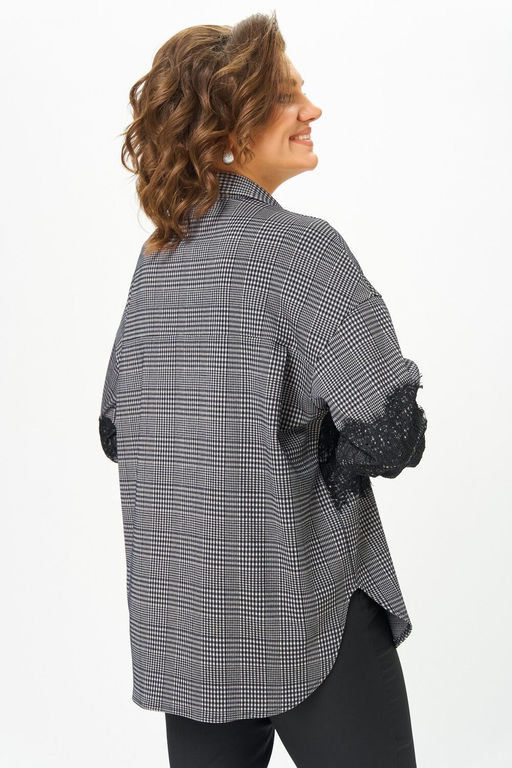 Блуза Svetlana Style 5032 серый клетка