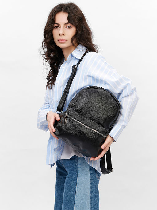 LACCOMA рюкзак Скарлет-Н2005-черный эко кожа хлопок