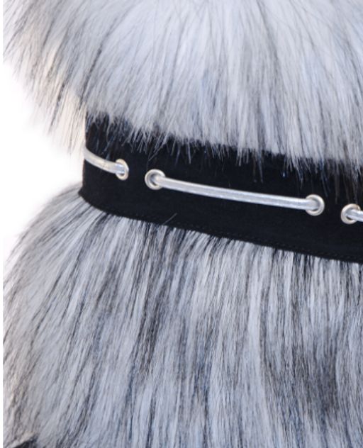 Унты женские на литой подошве. Черные. Мех песец - Roshva фото 12