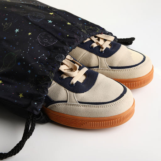 Мешок для обуви Космос, 32*0,5*40 см, отд на шнурке, черный - Simaland фото 4