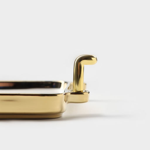 Блюдо керамическое для подачи Gold, 18.8×23×4.6 см