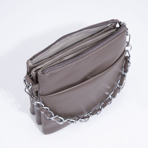 Сумка кросс-боди на молнии, цвет бронзовый - Simaland фото 7