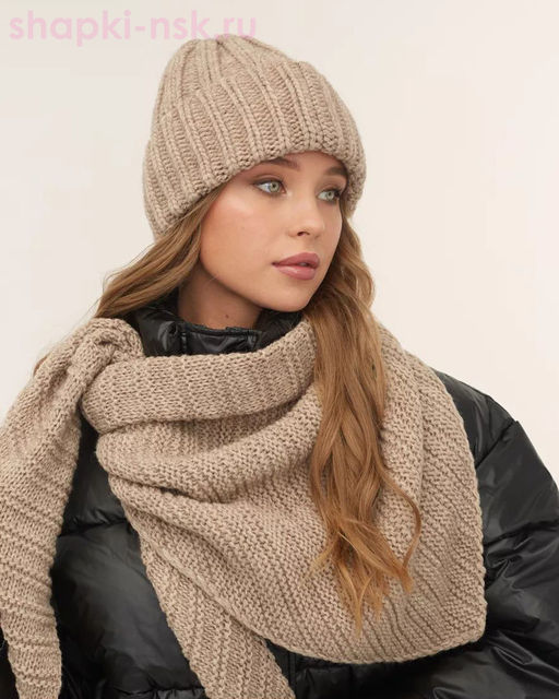 LS 57 PL 57 Комплект женский флис (колпак+косынка) (56-58)