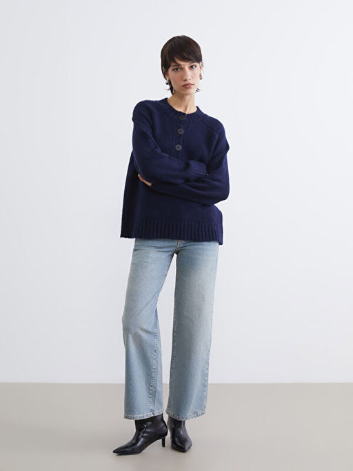 Bisiklet Yaka Kad?n Triko Kazak