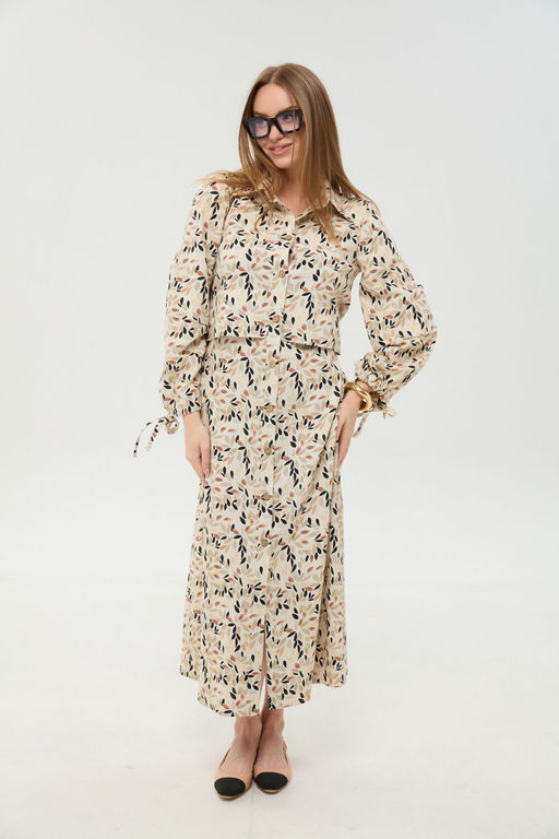 Платье NIKVA н944-11 песочный мультиколор  фото 8