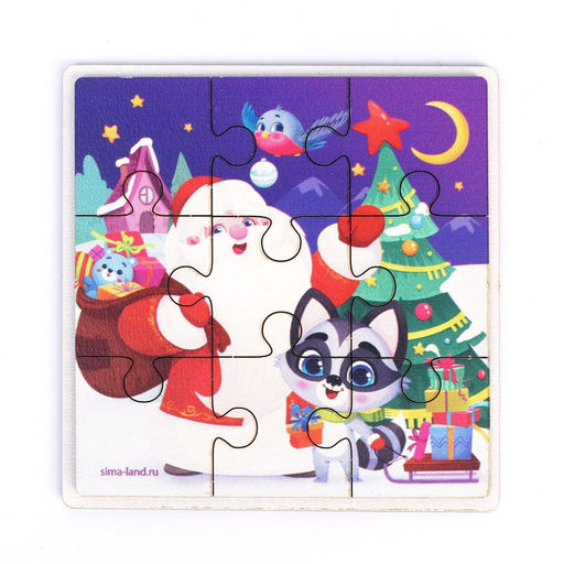 Новогодние пазлы Дедушка Мороз - Лесная мастерская фото 3