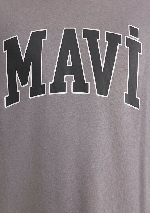 Mavi Logo Bask?l? Gri Tisort фото 7