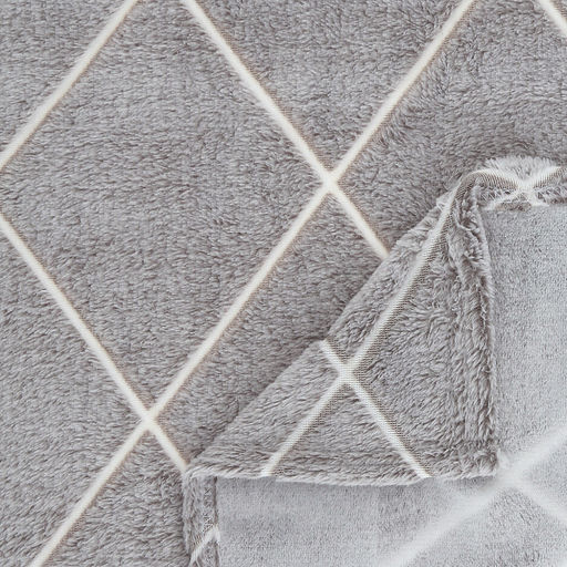 Подстилка-плед для животных 50х70см Ромбы серый, велсофт Bamboo набивной, полиэстер 100%, плотность 260г/м2, упаковка Пакет ПП 35х45см, т.м. Pet toys  фото 3