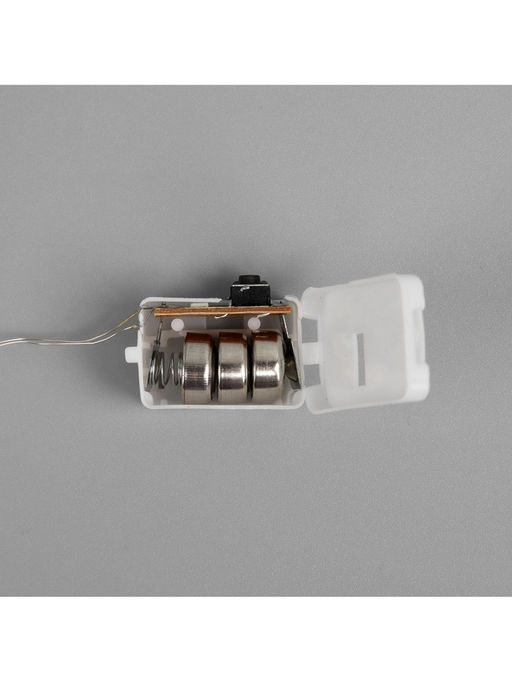 Гирлянда «Нить» 2 м роса, IP20, серебристая нить, 20 LED, 3 режима, батарейки AG13х3 (в комплекте), свечение мульти