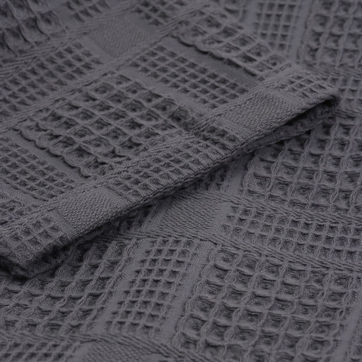 Халат вафельный женский SL HOME: Chess «Гри Сандре», размер XL, хлопок 100%, тёмно-серый