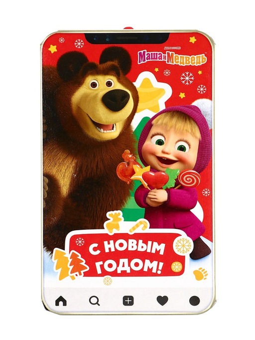 Сладкий новогодний подарок Маша и Медведь, 400 г - Simaland фото 4