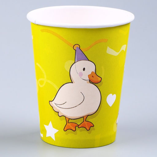 Посуда одноразовая бумажная «Утки», 6 тарелок, 1 гирлянда, 6 стаканов, 6 колпаков