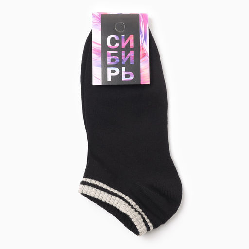 Цена за 2 шт. Носки женские укороченные, цвет черный, р-р 23