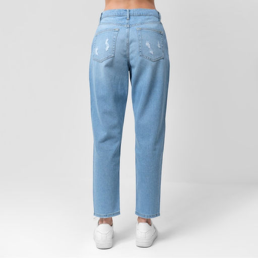 Джинсы женские мом MIST: Denim, размер (33) 52, голубые