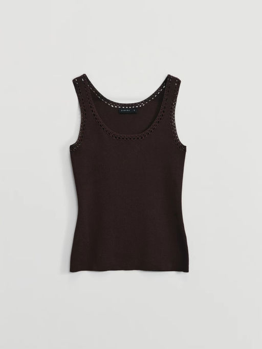 Топ с кружевной обработкой из вискозы / Zarina  фото 8